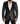 Dolce & Gabbana Gray Metallic Black Slim Tuxedo Blazer