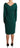 Dolce & Gabbana Green Stretch Crepe Crystal Midi Dress