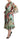 Dolce & Gabbana Green Floral Long Sleeves V-neck Midi Dress