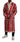 Dolce & Gabbana Red White Striped Silk Mens Night Gown Robe