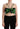 Dolce & Gabbana Black Green Leaf Silk Halter Cropped Top