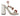 Dolce & Gabbana White Leather Crystal Keira Heels Sandals Shoes