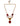 Dolce & Gabbana Gold Rose Love Crystal Charm Chain Necklace