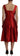 Dolce & Gabbana Red A-line Pleated Satin Silk Dress