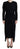 Dolce & Gabbana Black Sheath Midi Gown Wool Wrap Dress