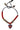 Dolce & Gabbana Elegant Blue, Red Glass & Zama Bracelet