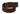 Dolce & Gabbana Brown Leather Wide Waist Logo Metal Round Buckle Belt
