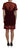 Dolce & Gabbana Maroon Nylon Two Layer Shift Mini Dress