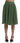 Dolce & Gabbana Enchanting Metallic Green Pleated A-Line Skirt