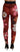 Dolce & Gabbana Red Floral Leggings Stretch Waist Pants