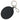 Dolce & Gabbana Elegant Black Rubber and Brass Keychain