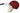 Dolce & Gabbana Red Calfskin Leather Round Hand Mirror Holder