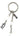 Dolce & Gabbana Silver Brass Logo Charm Keychain