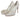 Dolce & Gabbana White Crystals Peep Toe Heel Satin Pumps