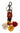 Dolce & Gabbana Chic Multicolor Raffia & Leather Keychain