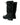 Dolce & Gabbana Black Rubber Lace Up Shearling Rain Boots Shoes