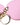 Dolce & Gabbana Pink Calf Leather Gold Metal Logo Print Keyring Keychain