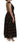 Dolce & Gabbana Black Silk Brown Fringes A-Line Dress