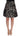 Dolce & Gabbana Elegant Black Silver-Floral Straight Skirt