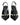 Dolce & Gabbana Black Leather Faux Pearl Heel Slingback Shoes
