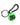 Dolce & Gabbana Green Rubber DG Logo Round Brass Metal Keyring Keychain