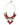 Dolce & Gabbana Gold Brass Link Chain RosePetal Crystal Pendant Necklace