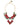 Dolce & Gabbana Gold Brass Link Chain RosePetal Crystal Pendant Necklace