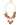 Dolce & Gabbana Gold Brass Link Chain RosePetal Crystal Pendant Necklace
