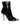Dolce & Gabbana Black Patent Leather Crystal Heel Boots Shoes