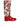 Dolce & Gabbana Red Floral Rubber Knee High Flat Boots Shoes