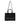 Versace Black Top Handle Canvas Leather Logo Crossbody Tote Bag