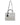 Versace White Top Handle Canvas Leather Logo Crossbody Tote Bag