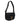 Versace Black Grainy Calf Leather Logo Crossbody Shoulder Bag