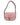 Versace Pink Grainy Calf Leather Logo Crossbody Shoulder Bag
