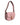 Versace Pink Grainy Calf Leather Logo Crossbody Shoulder Bag