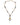 Dolce & Gabbana Gold Chain Brass Black Beaded Rosary Style Necklace