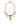 Dolce & Gabbana Gold Brass Chain Floral Crystal Cross Pendant Necklace