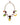 Dolce & Gabbana Gold Brass FRUIT Pendants Flowers Crystal Logo Necklace
