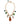 Dolce & Gabbana Gold Tone Brass Chain Pineapple Crystal Musical Necklace