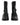 Dolce & Gabbana Black Leather Logo Mid Calf Boots Shoes