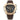 Lamborghini Black Leather Watch