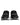 Versace Black Leather Neoprene Chunky Low Top Sneakers Squalo Shoes