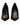 Versace Black Leather Logo Plaque High Heels Pumps Shoes