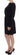 Versace Jeans Black Modal Silk Shift Knee Dress
