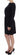 Versace Jeans Black Modal Silk Shift Knee Dress