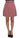 Dolce & Gabbana Silver Red Striped Above Knees Skirt