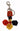 Dolce & Gabbana Red Yellow Raffia Leather Clasp Finder Keyring Keychain