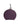 Dolce & Gabbana Purple Calfskin Leather Round Logo Hand Mirror Holder