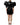 Dolce & Gabbana Black Patent Leather Puff Sleeves Mini Dress