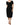 Emporio Armani Black Viscose Short Sleeves Sheath Midi Dress